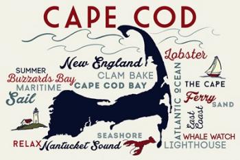 Cape Cod New England Text | Obraz na stenu