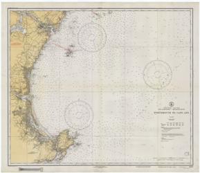 Map of Portsmouth to Cape Ann | Obraz na stenu