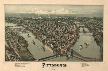 Pittsburgh Map, 1902 | Obraz na stenu