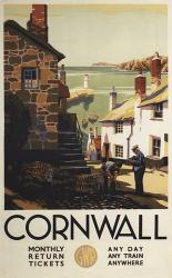 Cornwall Village Train Ad | Obraz na stenu