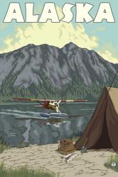 Alaska Plane Lake Campsite | Obraz na stenu
