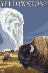 Yellowstone Rams In Field | Obraz na stenu