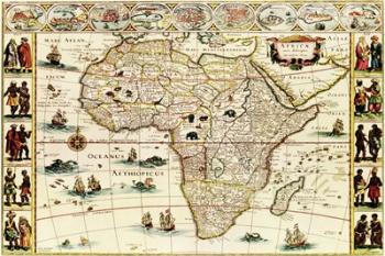 Decorative Africa Map | Obraz na stenu