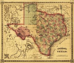 Map of Texas | Obraz na stenu