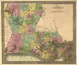 Map of Louisiana | Obraz na stenu