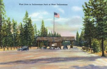 Yellowstone Park West Gate | Obraz na stenu