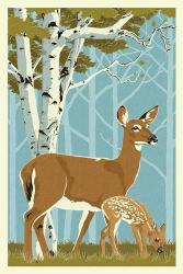 Deer with Fawn | Obraz na stenu