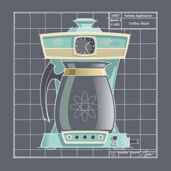 Galaxy Coffeemaid - Aqua | Obraz na stenu