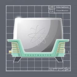 Galaxy Toaster - Aqua | Obraz na stenu