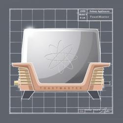 Galaxy Toaster - Coral | Obraz na stenu