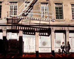 Fire Escape And Couple | Obraz na stenu