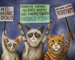 Cats On Strike | Obraz na stenu