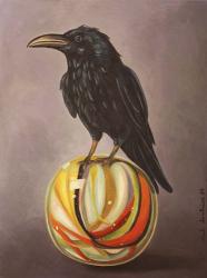 Crow On A Marble | Obraz na stenu