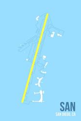 SAN Airport Layout | Obraz na stenu