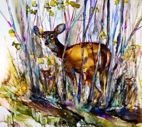 Oh Deer Me, I See Three | Obraz na stenu