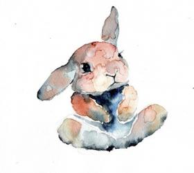 Color Trend sitting bunny | Obraz na stenu