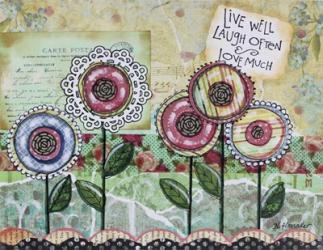 Live Well Flowers | Obraz na stenu