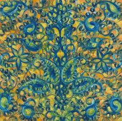 Blue and Orange Swirls | Obraz na stenu