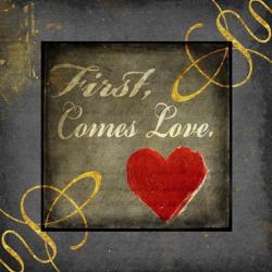 Gold First Comes Love 1 | Obraz na stenu
