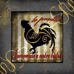 Gold Welcome To Our Bistro Chicken 1 | Obraz na stenu