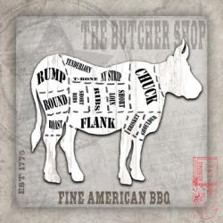 American Butcher Shop Cow | Obraz na stenu