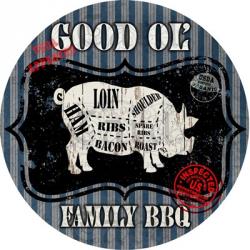 Good Ol' Family BBQ Round Pig | Obraz na stenu