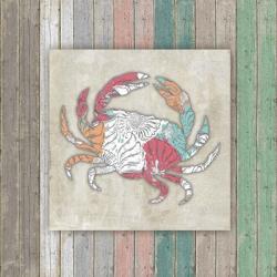 Sea Side BoHo Frame - Crab | Obraz na stenu