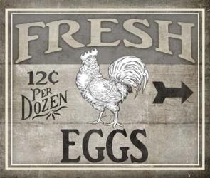 Vintage Farm Sign - Local Farmer - Fresh Eggs | Obraz na stenu