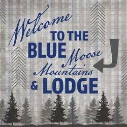 Blue Bear Lodge Sign 3 | Obraz na stenu