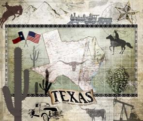 Vintage State Texas | Obraz na stenu