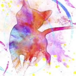 Painted Pink Cat | Obraz na stenu