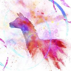 Painted Pink Llama | Obraz na stenu