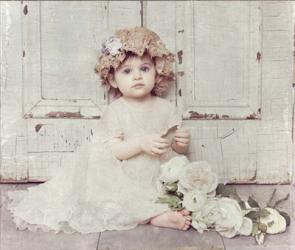 Victorian Baby on Porch | Obraz na stenu