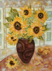 Sunflowers And Satsumas | Obraz na stenu