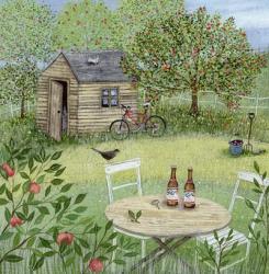 Apple Trees and Garden Table | Obraz na stenu