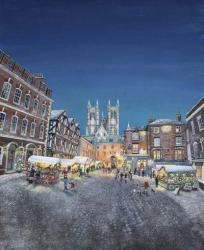 Christmas Market at Lincoln Cathedral | Obraz na stenu