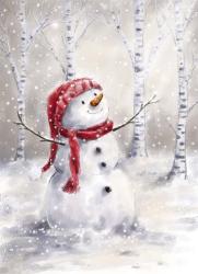 Snowman in Wood | Obraz na stenu