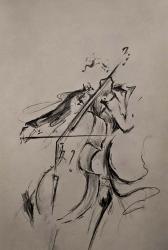 The Cellist Sketch | Obraz na stenu