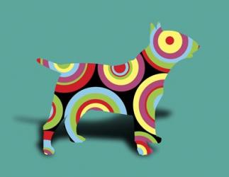 Colorful Spotted Puppy Teal | Obraz na stenu