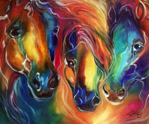 Color My World With Horses | Obraz na stenu