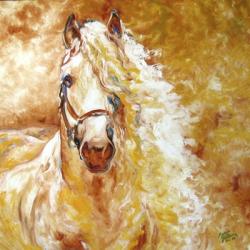 Golden Grace Andalusian Equine | Obraz na stenu