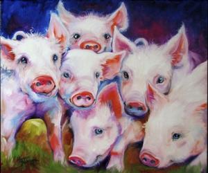 Half Dozen Piglets | Obraz na stenu