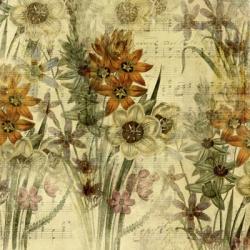 Floral Collage Music | Obraz na stenu