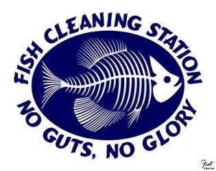 Fish Cleaning No Guts No Glory | Obraz na stenu