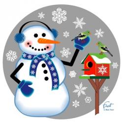 Snowman Birdhouse | Obraz na stenu