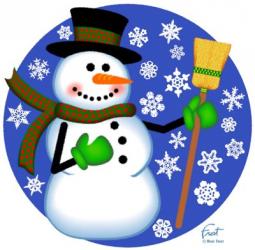 Snowman Broom | Obraz na stenu