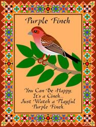 Purple Finch Quilt | Obraz na stenu