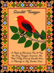 Scarlet Tanager Quilt | Obraz na stenu