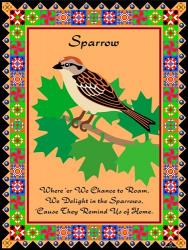 Sparrow Quilt | Obraz na stenu