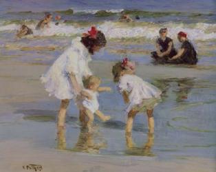 Children Playing At The Seashore | Obraz na stenu